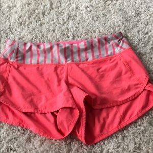 Hot pink lululemon speed up shorts